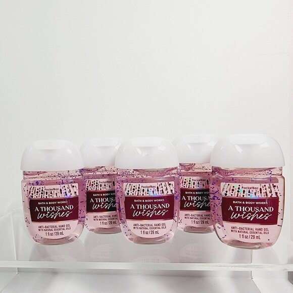 5 A THOUSAND WISHES Bath & Body Works Anti Bacterial Hand Gel Pocketbacs 1oz - Picture 2 of 6